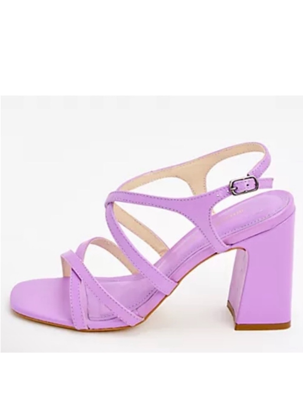 Intentionally Blank Naples Violet Leather Heeled Sandals Strappy EUR 36 US5.5/6